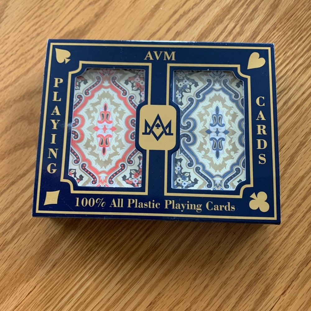 AVM 100% Plastic playing cards.